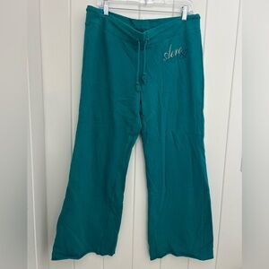 Aeropostale pants Aero 87 womens L Large bootcut sweats lounge pants Y2K teal